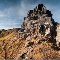 Rock outcrops on Carn Eige East Ridge